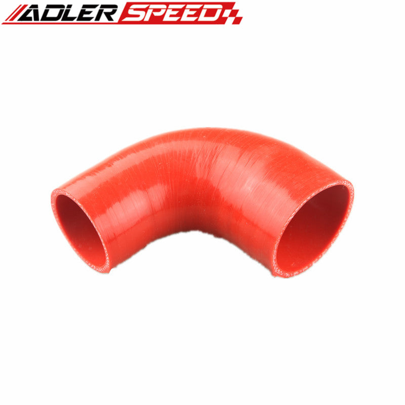 3.5" inch To 2.5" (89mm-63.5mm) 3 Ply 90 Degree Turbo Silicone Coupler Hose Pipe