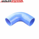 4" To 4" 4 Ply 90 Degree 132/132mm Turbo Silicone Coupler Hose Pipe Red/Black/Blue