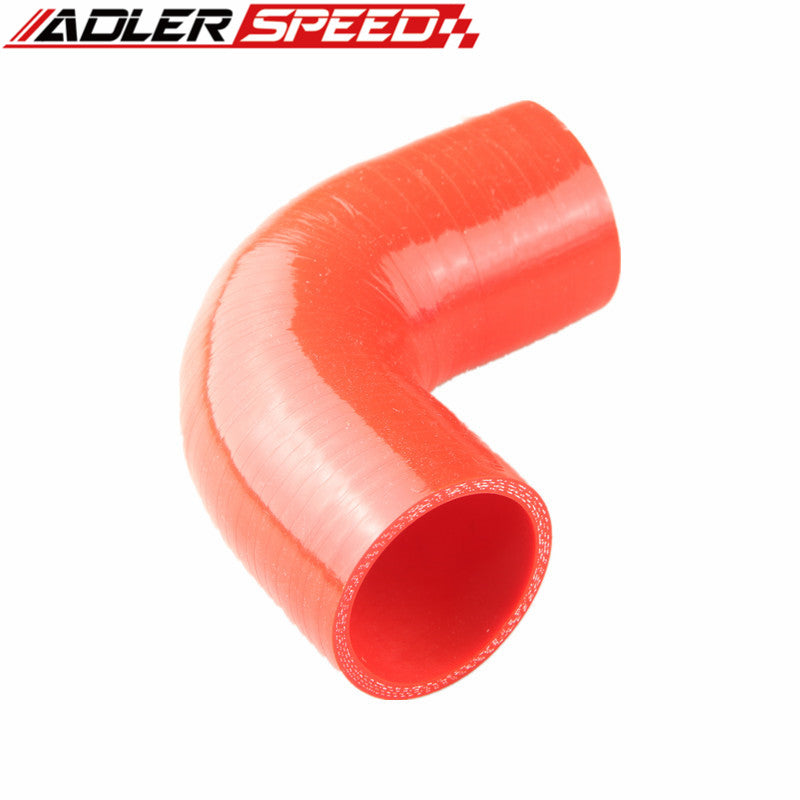 4Ply 2.5" Inch 63.5mm 90 Degree Silicone Hose Coupler Pipe Turbo Black/Blue/Red