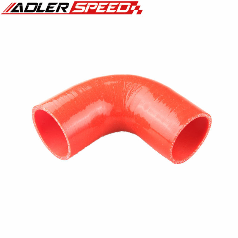 4" To 4" 4 Ply 90 Degree 132/132mm Turbo Silicone Coupler Hose Pipe Red/Black/Blue