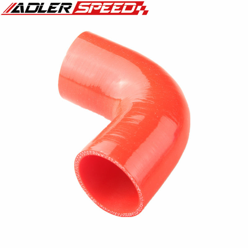 2.25" To 2.25" 4 Ply 90 Degree Turbo Silicone Coupler Hose Pipe Black/Blue/Red