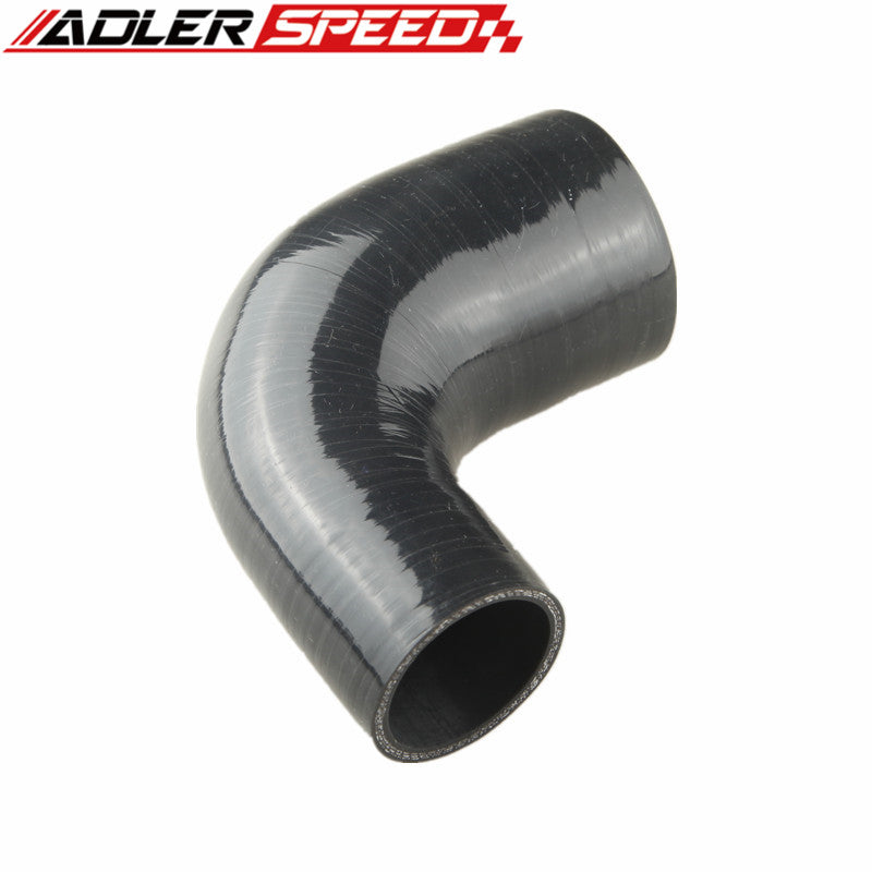 3.25" To 2.5" (82-63.5mm)3 Ply 90 Degree Turbo Silicone Coupler Hose Pipe Black/Blue/Red