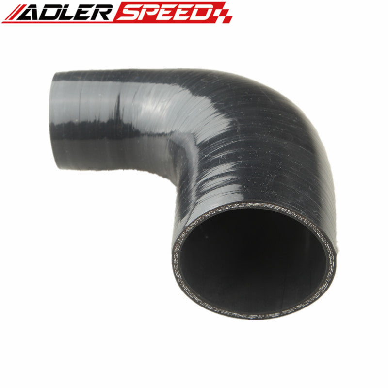 2.75" To 2.375" 3 Ply 90 Degree Turbo Silicone Coupler Hose Pipe Black/Blue/Red