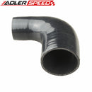 3.5" To 3" (89-76mm) 3 Ply 90 Degree Turbo Silicone Coupler Hose Black/Blue/Red