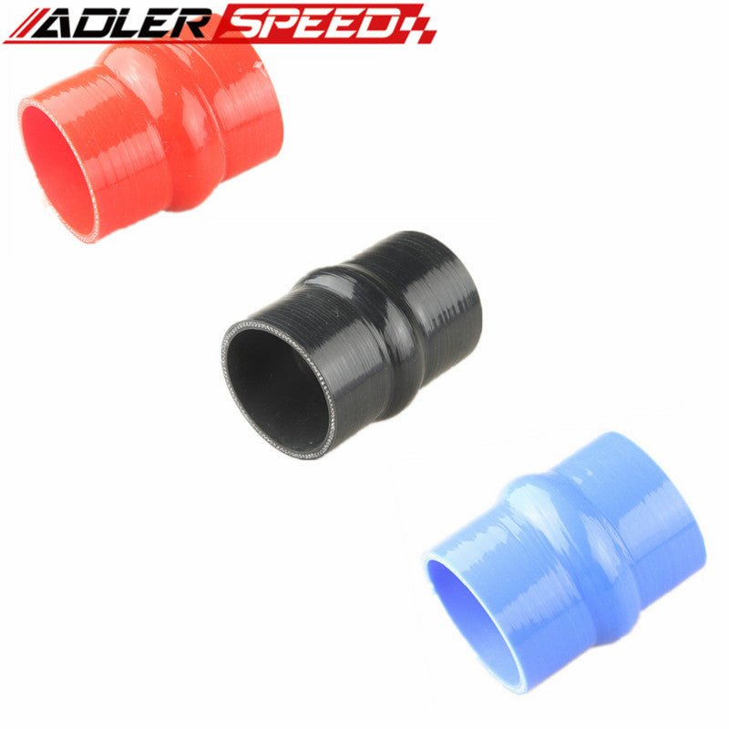 63.5mm 2.5" Hump Straight Silicone Hose Intercooler Coupler Tube Pipe Red/Black/Blue