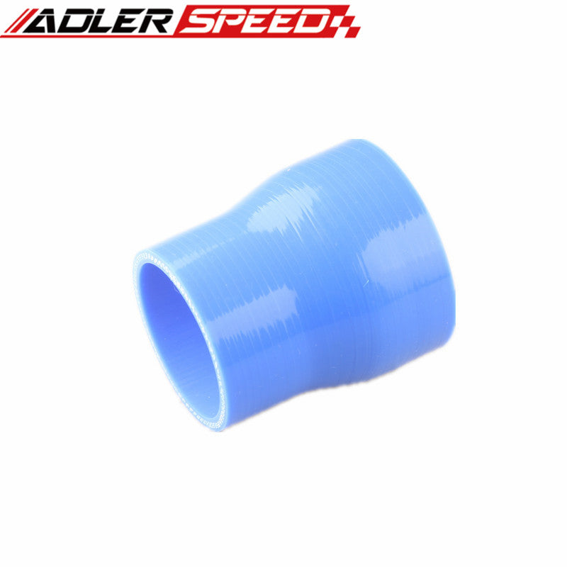 3Ply 1.75" To 1.5'' ID Straight Reducer Silicone Hose Coupler Pipe 76.2mm Black/Blue/Red