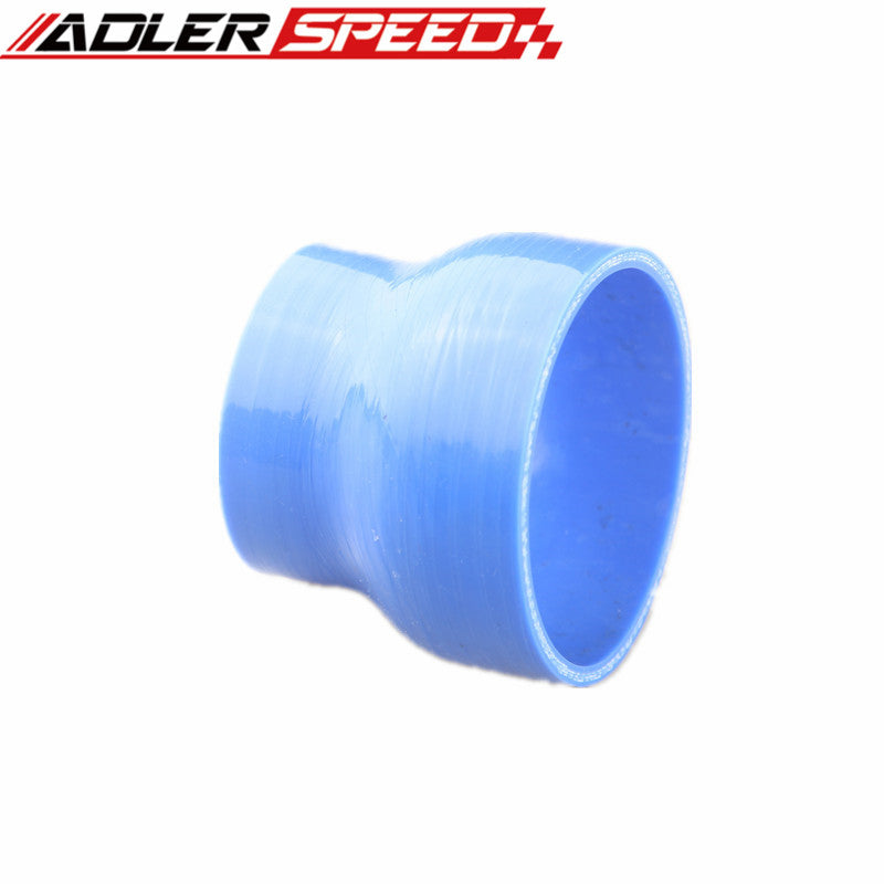 3Ply 3.5" To 2.25'' Straight Reducer 76.2mm Silicone Hose Coupler Pipe Black /Blue/Red