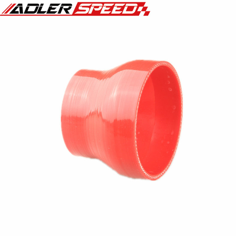 3Ply 3.5" To 2.25'' Straight Reducer 76.2mm Silicone Hose Coupler Pipe Black /Blue/Red
