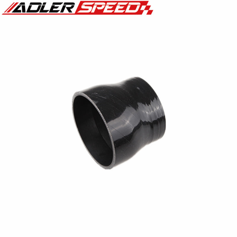 3Ply 5" To 4.5'' inch Straight Reducer 76.2mm Silicone Hose Coupler Pipe Black