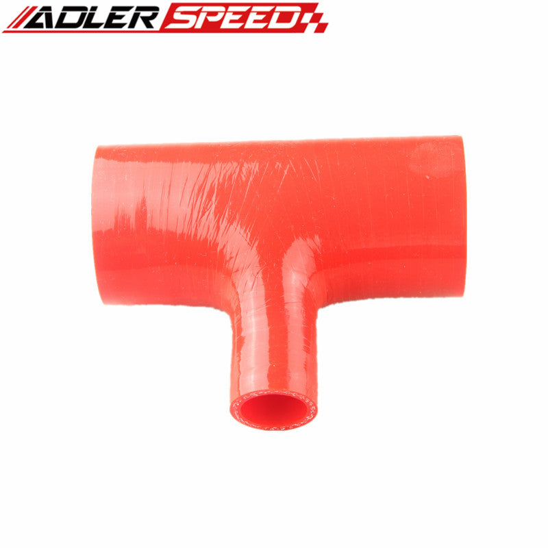 2" Silicone TPiece Hose Dump Valve Silicone Rubber Coolant Joiner Pipe Tee Red