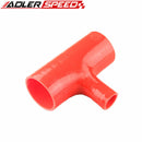 50.8mm 2" T Piece Dump Valve Silicone Hose -Rubber Coolant Joiner Pipe Tee Red