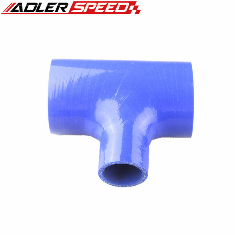 2.5" Silicone TPiece Hose Dump Valve Silicone Rubber Joiner Pipe Tee Black/Blue/Red