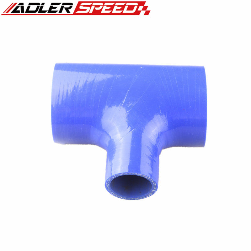 76mm 3" T Piece Dump Valve Silicone Hose Rubber Coolant Joiner Pipe Tee Black