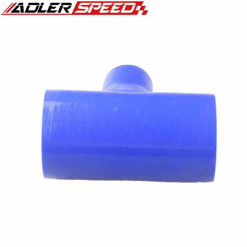 63mm 2.5" T Piece Dump Valve Silicone Hose -Rubber Coolant Joiner Pipe Tee Black/Blue/Red