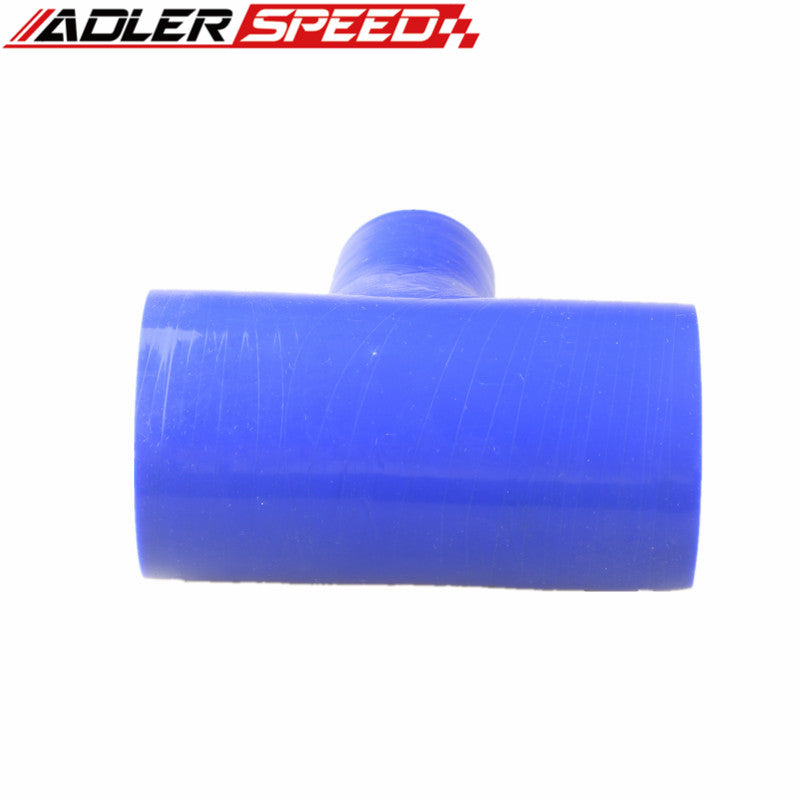 63mm 2.5" T Piece Dump Valve Silicone Hose -Rubber Coolant Joiner Pipe Tee Black/Blue/Red