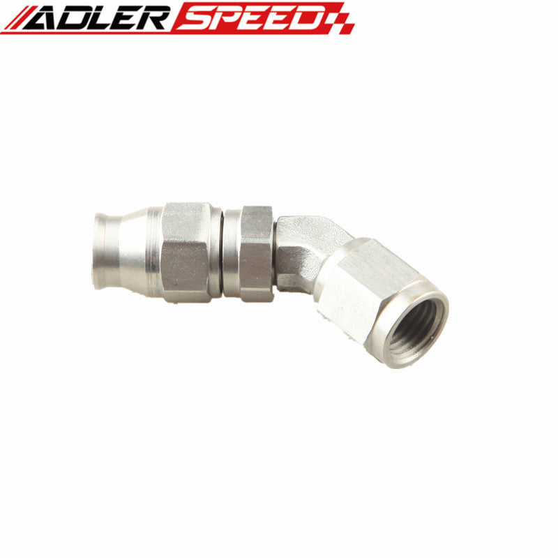 4AN AN4 AN-4 JIC 45 Degree Stainless Steel PTFE Swivel Hose End Fitting