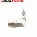 AN3 Stainless Steel JIC 90 Degree PTFE Swivel Hose End Fitting Female M10X1.0