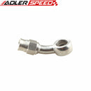 3AN AN3 To 10.2mm 3/8" Banjo Eye 30 Degree Stainless Steel + Seal Washer