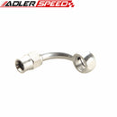 3AN AN3 To 10.2mm 3/8" Banjo Eye 90 Degree Stainless Steel + Seal Washer