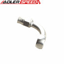 3AN AN3 To 10.2mm 3/8" Banjo Eye 90 Degree Stainless Steel + Seal Washer