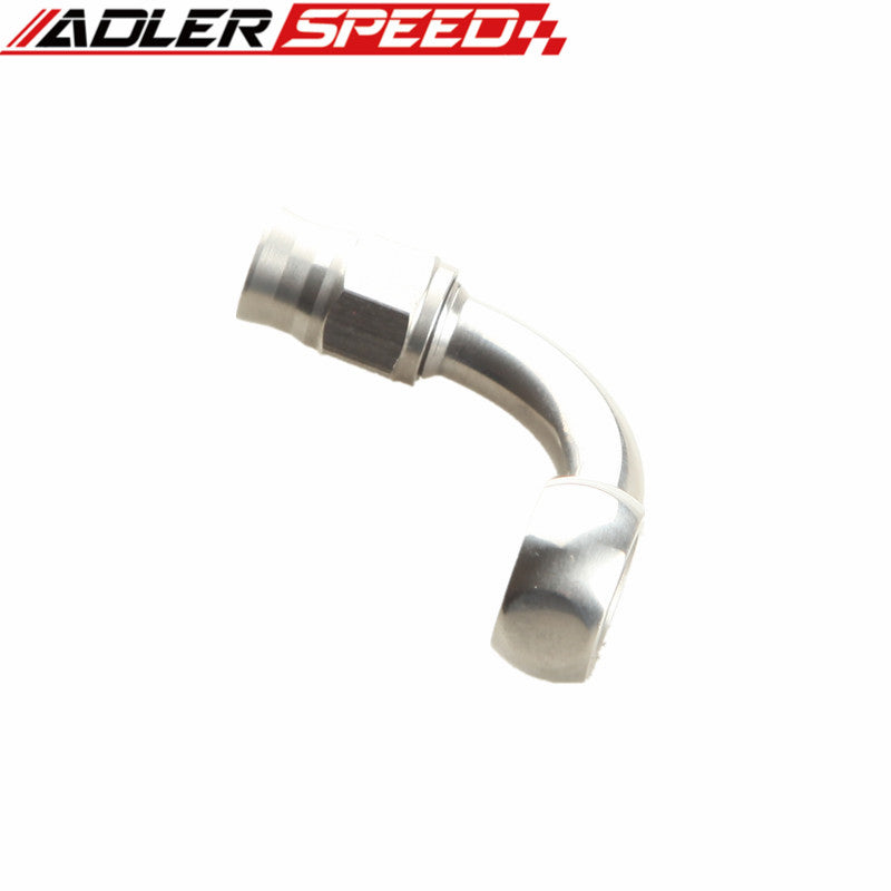 3AN AN3 To 10.2mm 3/8" Banjo Eye 90 Degree Stainless Steel + Seal Washer