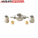 Stainless Steel 10.2mm 3/8" Eye Banjo To Double AN-3 Hose End Brake Fittings