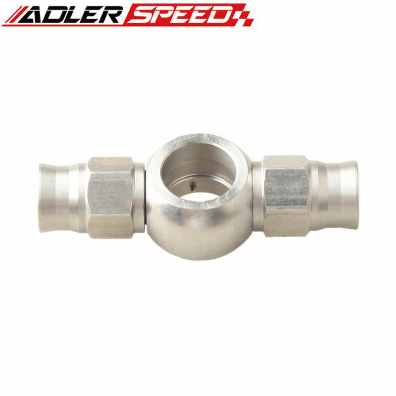 Stainless Steel 11.2mm (7/16") Eye Banjo To Double AN-3 Hose End Brake Fittings