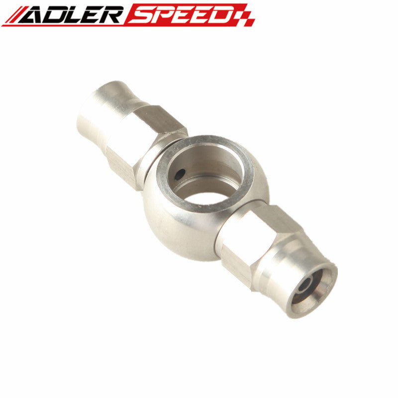 Stainless Steel 11.2mm (7/16") Eye Banjo To Double AN-3 Hose End Brake Fittings