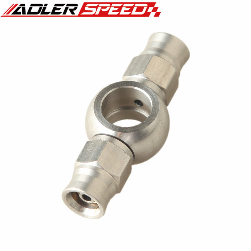 Stainless Steel 11.2mm (7/16") Eye Banjo To Double AN-3 Hose End Brake Fittings