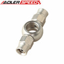 Stainless Steel 10.2mm 3/8" Eye Banjo To Double AN-3 Hose End Brake Fittings