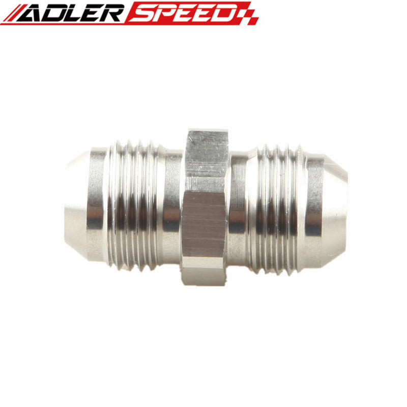 Stainless Steel 8AN AN8 To 8AN AN-8 Male Flare Straight Union Fitting