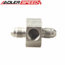 Stainless Steel AN-3 AN3 Male - Male With Union 1/8" NPT Side Port Adapter