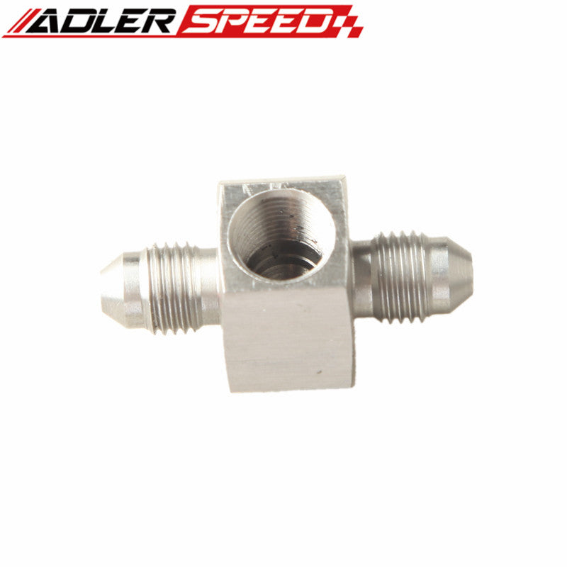 Stainless Steel AN-3 AN3 Male - Male With Union 1/8" NPT Side Port Adapter