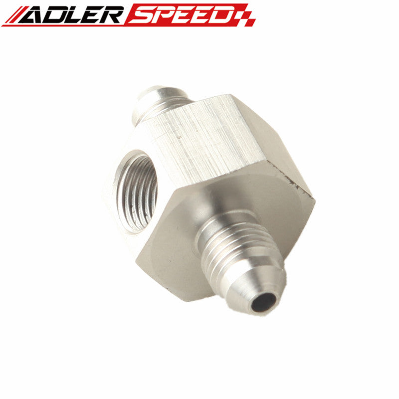 Stainless Steel AN-3 AN3 Male - Male With Union 1/8" NPT Side Port Adapter