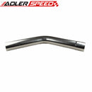 Stainless Steel 2.5" Inch 63mm 45 Degree Mandrel Bend Female & Male Tubing Pipe