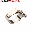 43-49mm 1.5" inch Stainless Steel Turbo Pipe Hose Coupler T-bolt Clamp