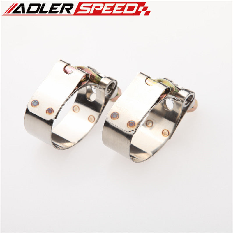 2PCS 1" inch Turbo Pipe Hose Coupler T-bolt Clamp Stainless Steel 31-36mm
