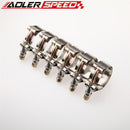 6PCS 1.5" inch Turbo Pipe Hose Coupler T-bolt Clamps Stainless Steel 43-49mm