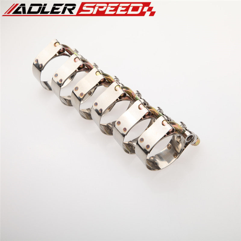 6PCS 1.25" inch Turbo Pipe Hose Coupler T-bolt Clamps Stainless Steel 37-42mm