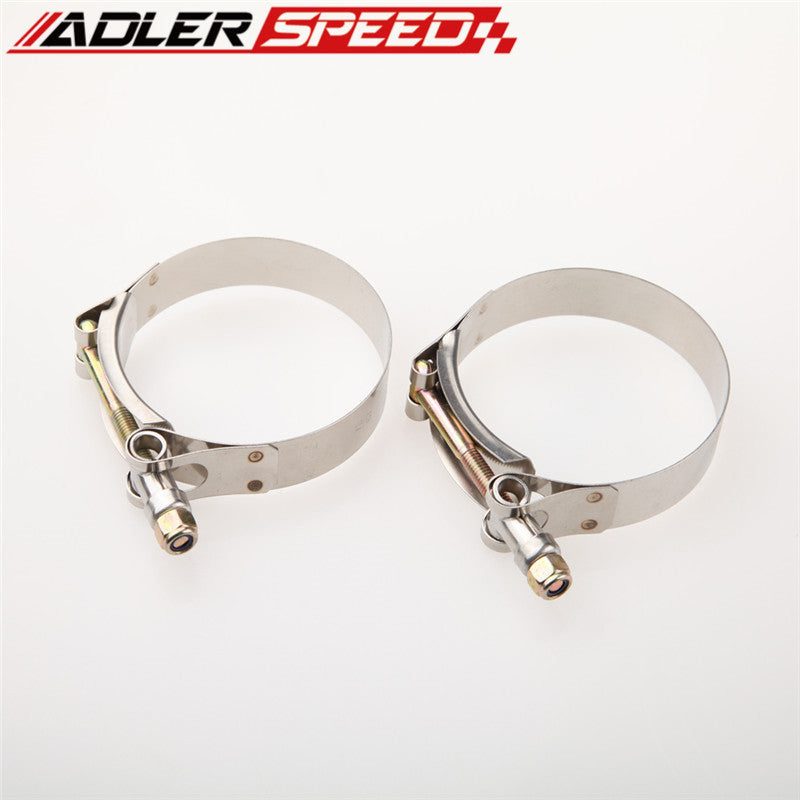 2x2.25" inch Turbo Pipe Hose Coupler Dual T-bolt Clamps Stainless Steel 60/68mm