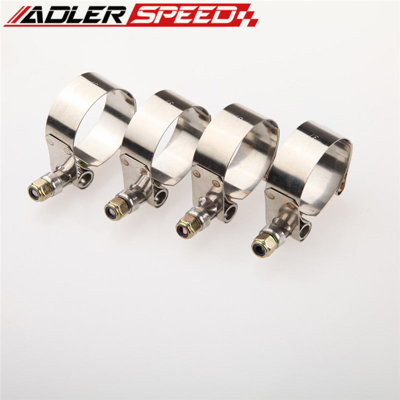 4PCS 1" inch Turbo Pipe Hose Coupler T-bolt Clamp Stainless Steel 31-36mm