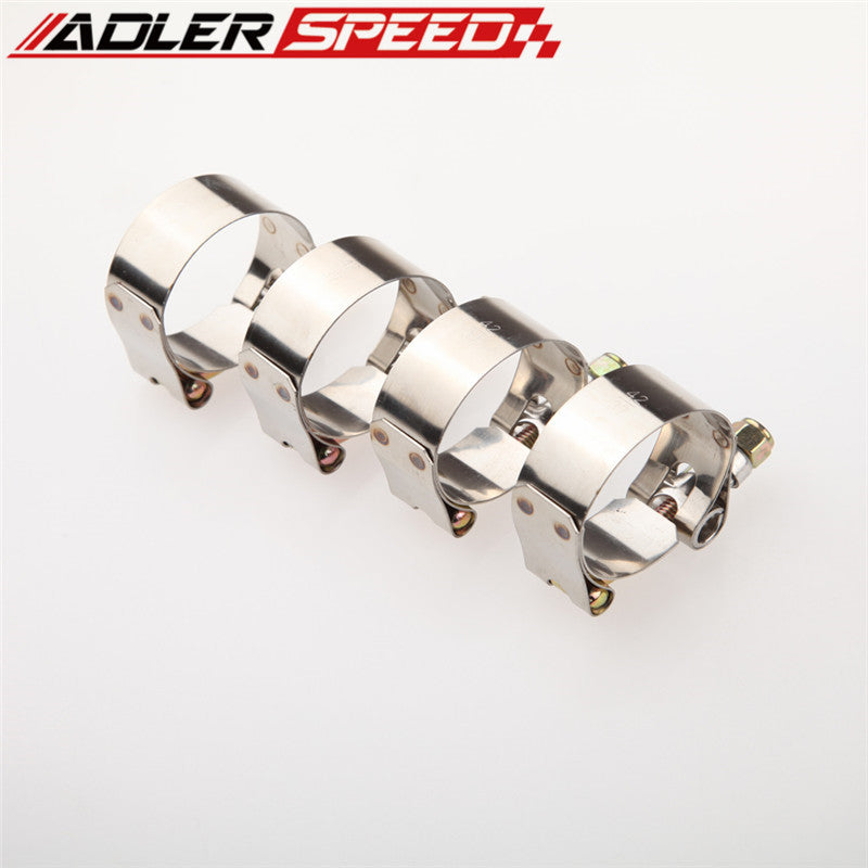 4PCS 1.25" inch Turbo Pipe Hose Coupler T-bolt Clamps Stainless Steel 37-42mm