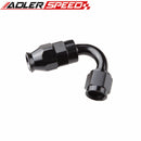 AN6 6AN AN-6 120 Degree Aluminum Reusable Swivel PTFE Hose End Fitting Black