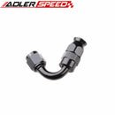 AN6 6AN AN-6 120 Degree Aluminum Reusable Swivel PTFE Hose End Fitting Black