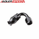 AN6 6AN AN-6 120 Degree Aluminum Reusable Swivel PTFE Hose End Fitting Black