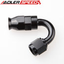 AN6 6AN AN-6 150 Degree Aluminum Reusable Swivel PTFE Hose End Fitting Black