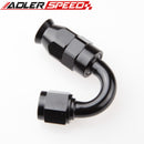 AN6 6AN AN-6 150 Degree Aluminum Reusable Swivel PTFE Hose End Fitting Black