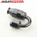 Aluminum 4AN AN-4 180 Degree Reusable PTFE Swivel Hose End Fitting Adapter Black
