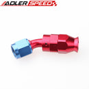 AN6 6AN AN-6 30Degree Aluminum Reusable Swivel PTFE Hose End Fitting Black/Red&Blue