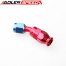 AN6 6AN AN-6 30Degree Aluminum Reusable Swivel PTFE Hose End Fitting Black/Red&Blue